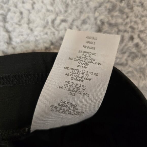 G.I.L.I. Black Pull On Stretch Elastic Waist Wide Leg Pants Womens Large Petite - Picture 5 of 8